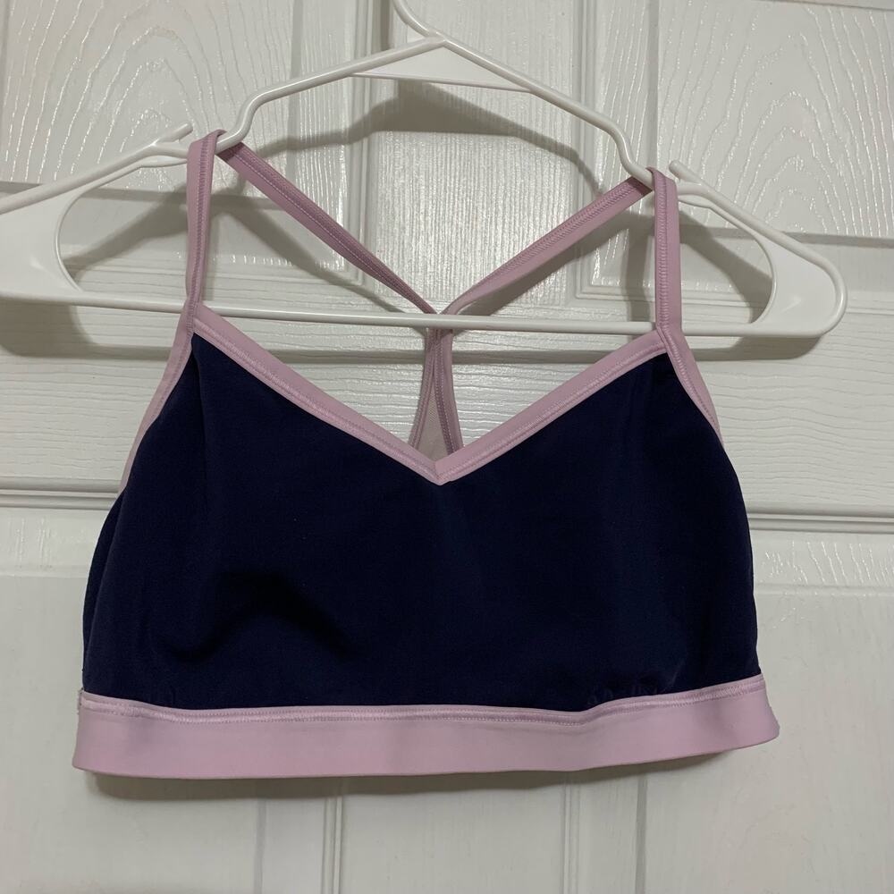 Aerie contrast trim mesh racerback sports bra large